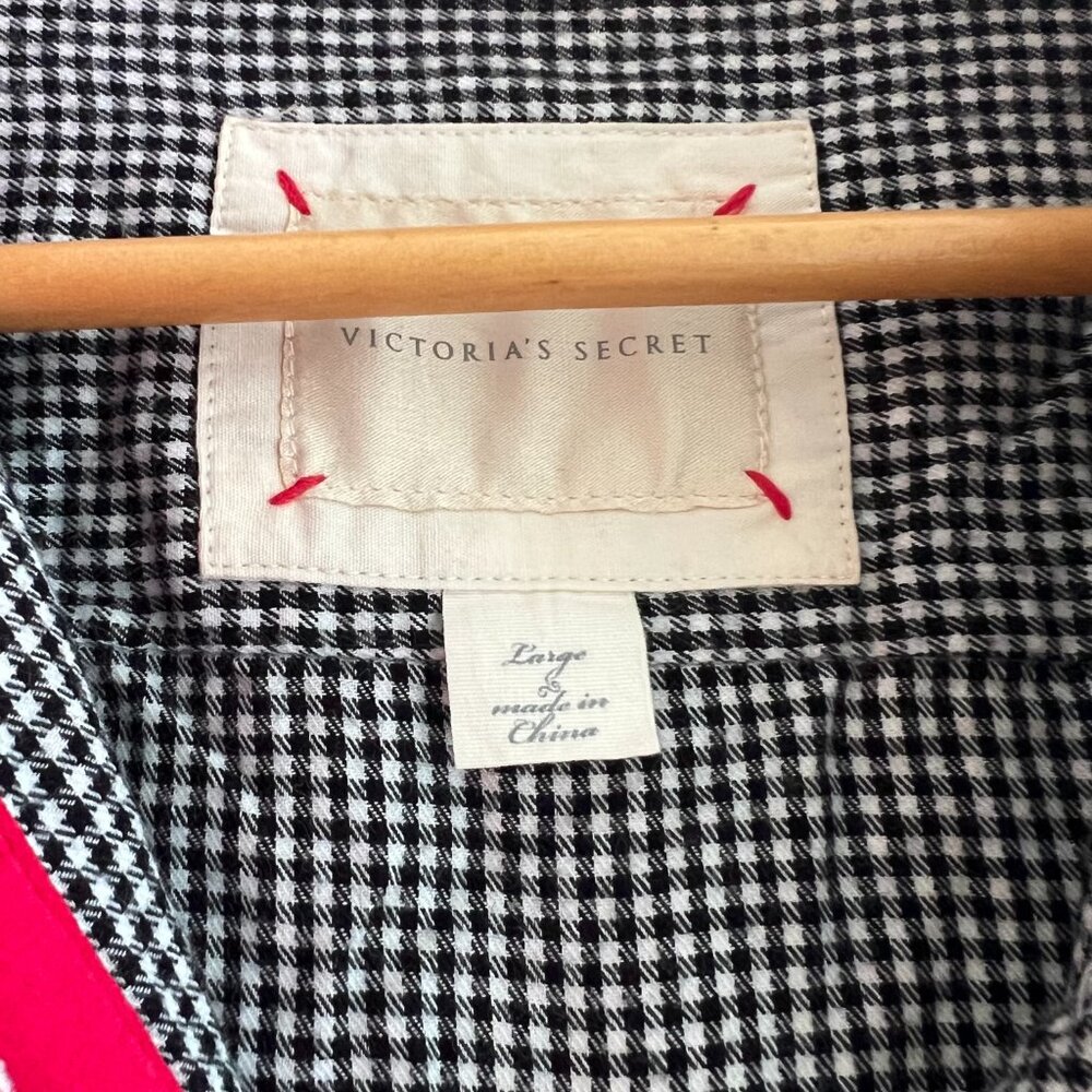 Victoria's Secret Gingham Nightgown Cotton Silk Preppy Coquette Clean Girl - Picture 6 of 8